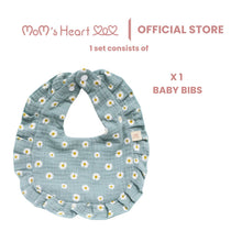 Load image into Gallery viewer, Baby Girl Muslin Ruffle Bib