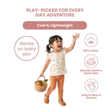 Load image into Gallery viewer, Baby Girl White Orange Short Sleeve Top