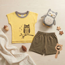 Load image into Gallery viewer, Baby Boy Yellow Owl Top & Short (1 Set)