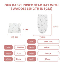 Load image into Gallery viewer, Baby Unisex Swaddle & Hat (1 Pack)