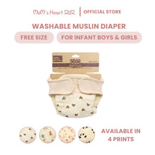 Load image into Gallery viewer, Infant Boy & Girl Washable Muslin Diaper