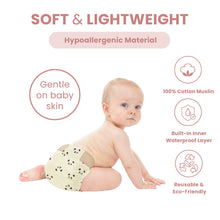 Load image into Gallery viewer, Infant Boy & Girl Washable Muslin Diaper