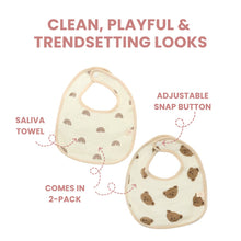 Load image into Gallery viewer, Baby Boy & Girl Muslin Bib (1 Packet)