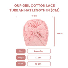 Load image into Gallery viewer, Baby Girl Cotton Lace Turban Hat