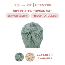 Load image into Gallery viewer, Baby Girl Cotton Turban Hat