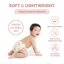 Load image into Gallery viewer, Baby Washable Muslin Diaper