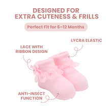 Load image into Gallery viewer, Baby Girl (1 Pack) Lace & Ribbon Socks