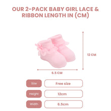 Load image into Gallery viewer, Baby Girl (1 Pack) Lace & Ribbon Socks