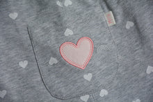 Load image into Gallery viewer, Becca Heart Dungaree Set