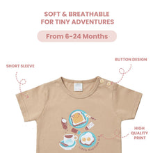 Load image into Gallery viewer, Baby Boy Short Sleeves With Morning Breakfast Top
