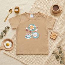 Load image into Gallery viewer, Baby Boy Short Sleeves With Morning Breakfast Top
