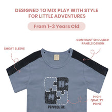 Load image into Gallery viewer, Baby Boy (1 Set) Puzzle Top &amp; Shorts
