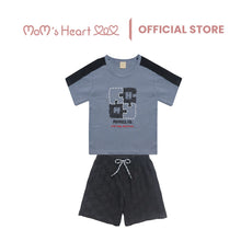 Load image into Gallery viewer, Baby Boy (1 Set) Puzzle Top &amp; Shorts
