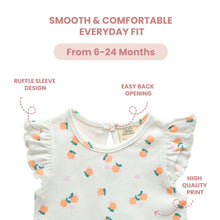 Load image into Gallery viewer, Baby Girl White Orange Short Sleeve Top
