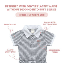 Load image into Gallery viewer, Baby Girl Stripe Collar Dress
