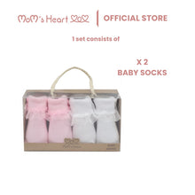Load image into Gallery viewer, Baby Girl (1 Pack) Lace &amp; Ribbon Socks
