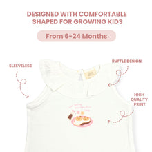Load image into Gallery viewer, Baby Girl Eggy Snack Sleeveless Top
