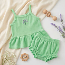 Load image into Gallery viewer, Baby Girl (1 Set) Straps Top &amp; Panties Shorts
