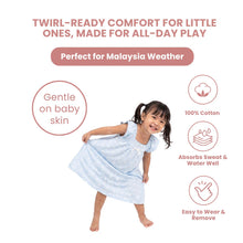 Load image into Gallery viewer, Baby Girl Pastel Blue Floral Flutter Dress
