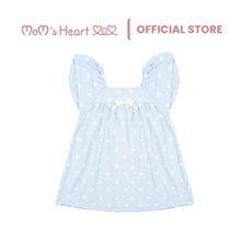 Load image into Gallery viewer, Baby Girl Pastel Blue Floral Flutter Dress
