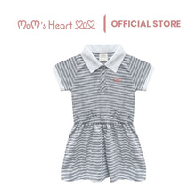 Load image into Gallery viewer, Baby Girl Stripe Collar Dress
