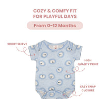 Load image into Gallery viewer, Infant Boy Lion Blue Short Romper

