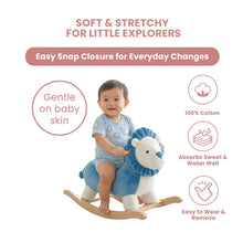 Load image into Gallery viewer, Infant Boy Lion Blue Short Romper
