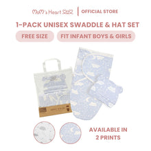 Load image into Gallery viewer, Baby Unisex Swaddle &amp; Hat (1 Pack)
