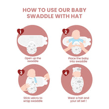 Load image into Gallery viewer, Baby Unisex Swaddle &amp; Hat (1 Pack)
