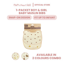 Load image into Gallery viewer, Baby Boy &amp; Girl Muslin Bib (1 Packet)
