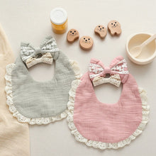 Load image into Gallery viewer, Baby Girl Bib with Headband Set (1 Packet)
