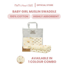 Load image into Gallery viewer, Baby Girl Muslin Swaddle (1 Pack)
