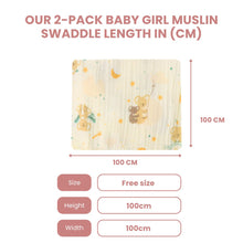 Load image into Gallery viewer, Baby Girl Muslin Swaddle (1 Pack)
