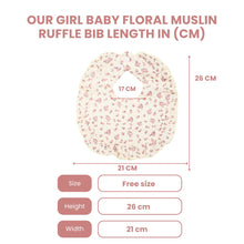 Load image into Gallery viewer, Baby Girl Muslin Ruffle Bib
