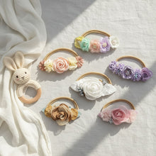 Load image into Gallery viewer, Baby Girl Flower Elastic Headband
